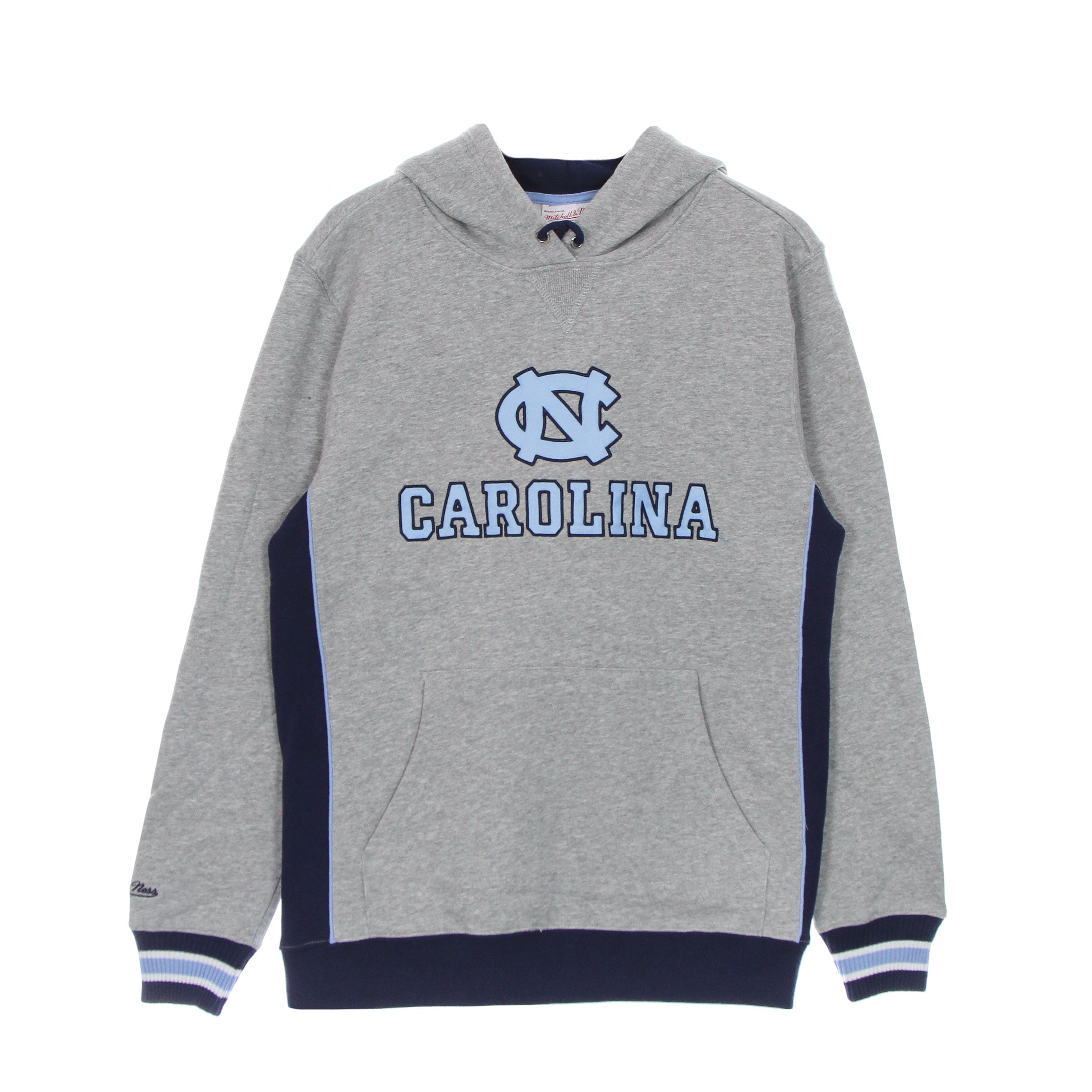 Mitchell & Ness, Felpa Cappuccio Uomo Ncaa Pinnacle Heavyweight Fleece Hoodie Unchee, Navy/light Blue