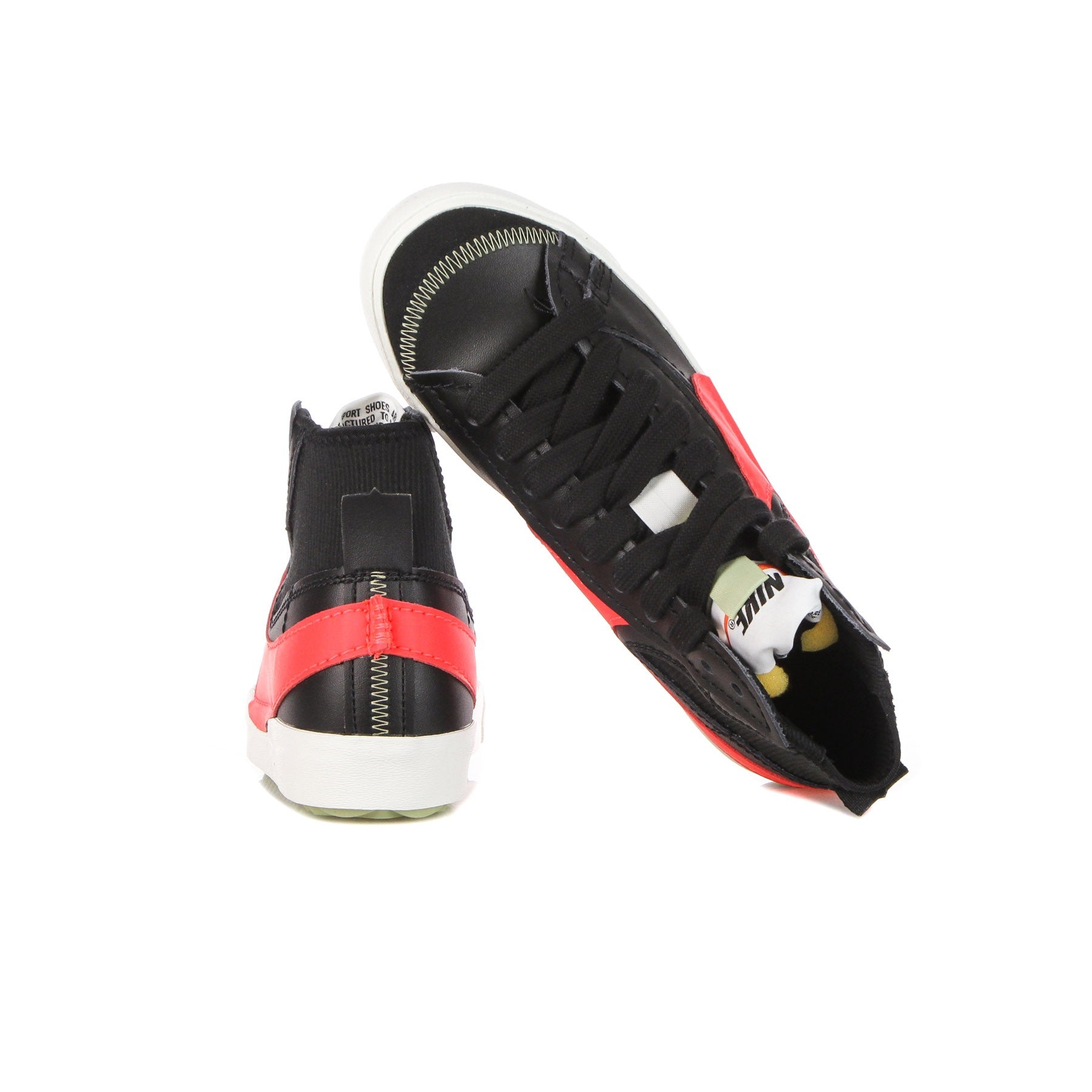 Men's High Shoe Blazer Mid 77 Jumbo Black/bright Crimson/sail/olive Aura
