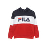 Fila, Felpa Cappuccio Ragazzo Olena Blocked Hoodie, True Red/black Iris/bright White