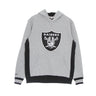 Mitchell & Ness, Felpa Cappuccio Uomo Nfl Pinnacle Heavyweight Fleece Hoodie Oakrai, Grey Heather/original Team Colors