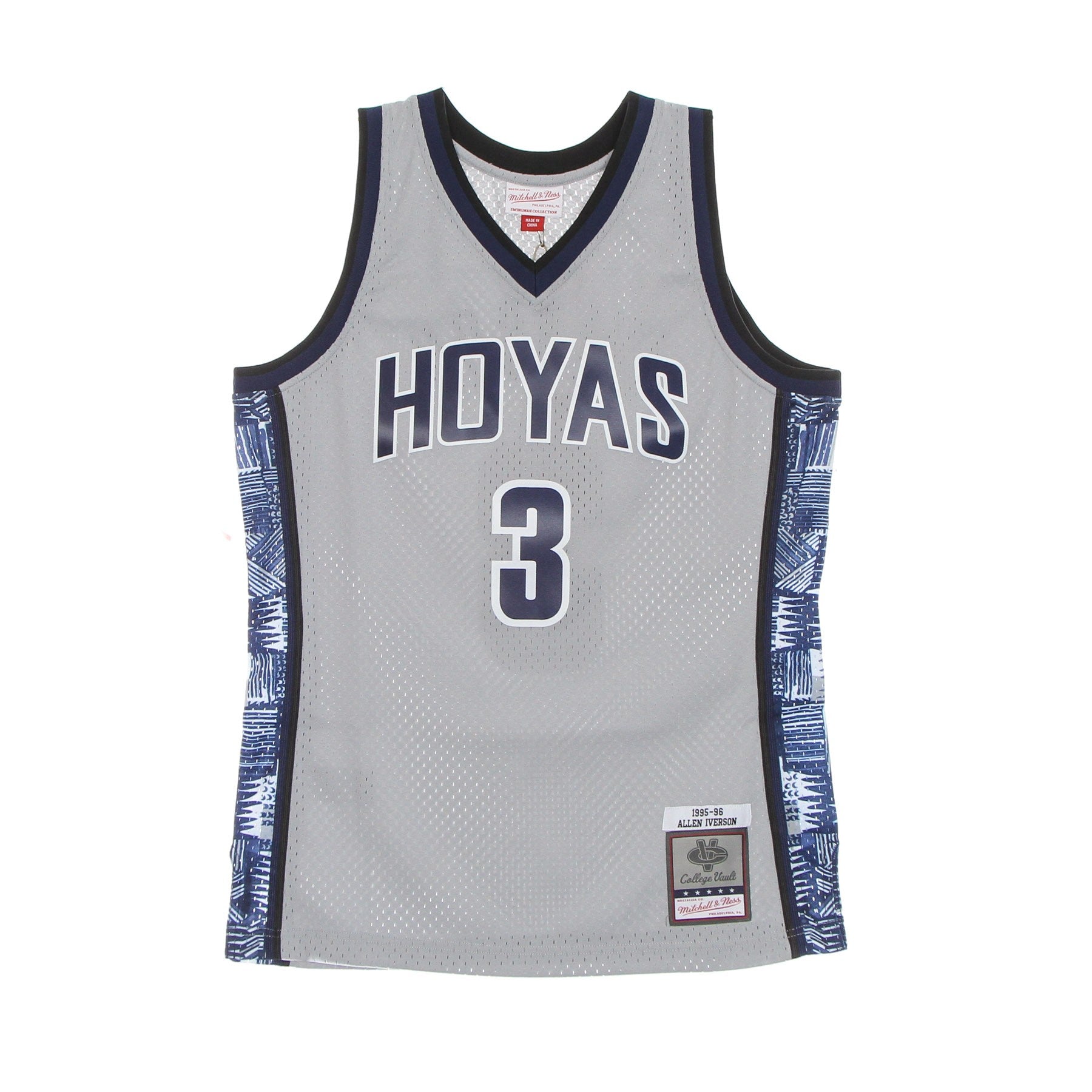 Mitchell & Ness, Canotta Basket Uomo Ncaa Swingman Jersey N.3 Allen Iverson Geohoy, Original Team Colors