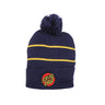 Santa Cruz, Cappello Pom Pom Uomo Dot Stripe Beanie, Dark Navy/mustard