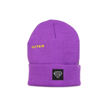 Iuter, Cappello Uomo Logo Fold Beanie, Purple