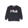 Fila, Felpa Leggera Girocollo Bambina Tim Logo Crew Shirt, Black Iris