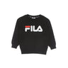 Fila, Felpa Leggera Girocollo Bambina Tim Logo Crew Shirt, Black/bright White
