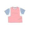 Fila, Maglietta Ragazza Samara Blocked Cropped Tee, Coral Blush/blue Fog/bright White