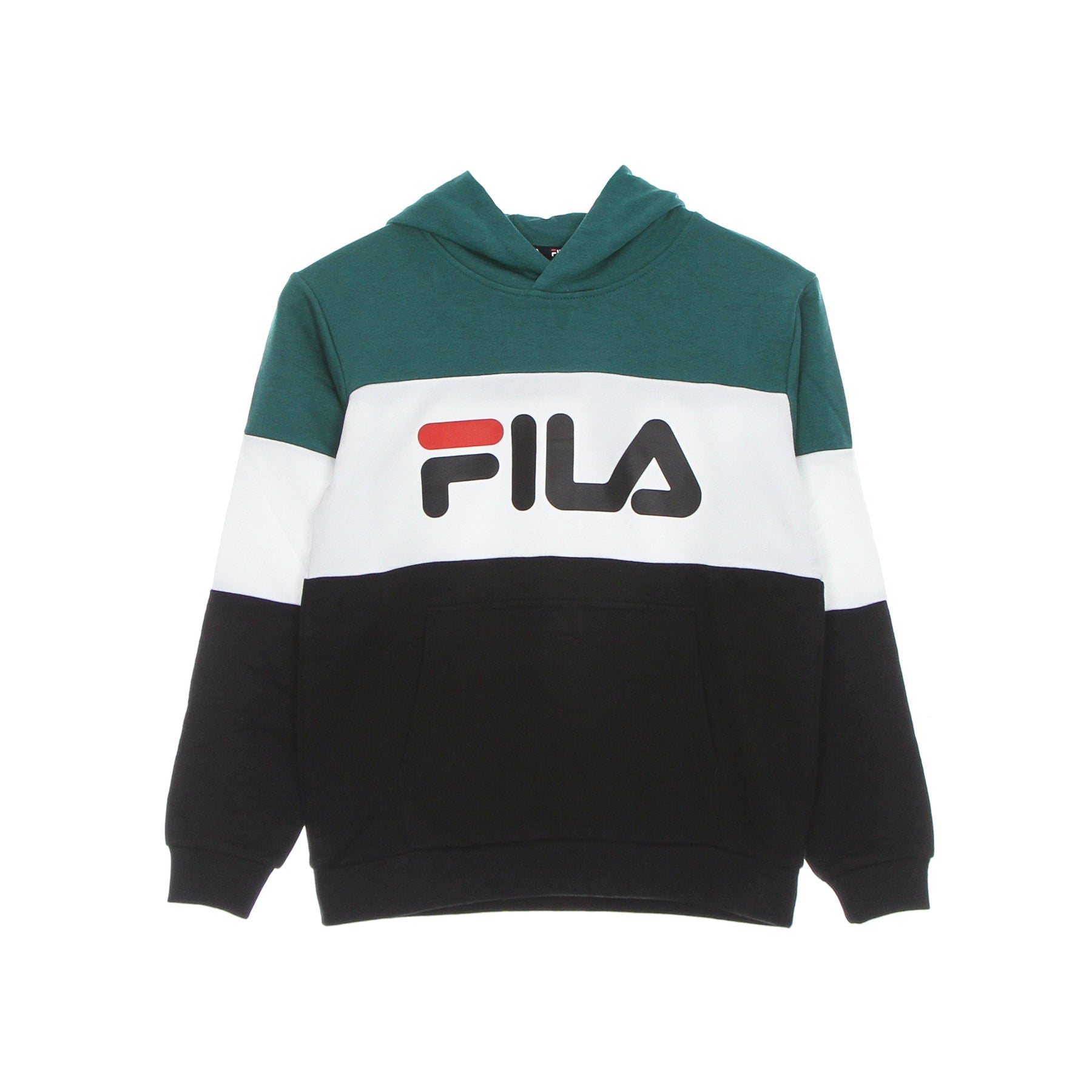 Fila, Felpa Cappuccio Ragazzo Olena Blocked Hoodie, Black/storm/bright White