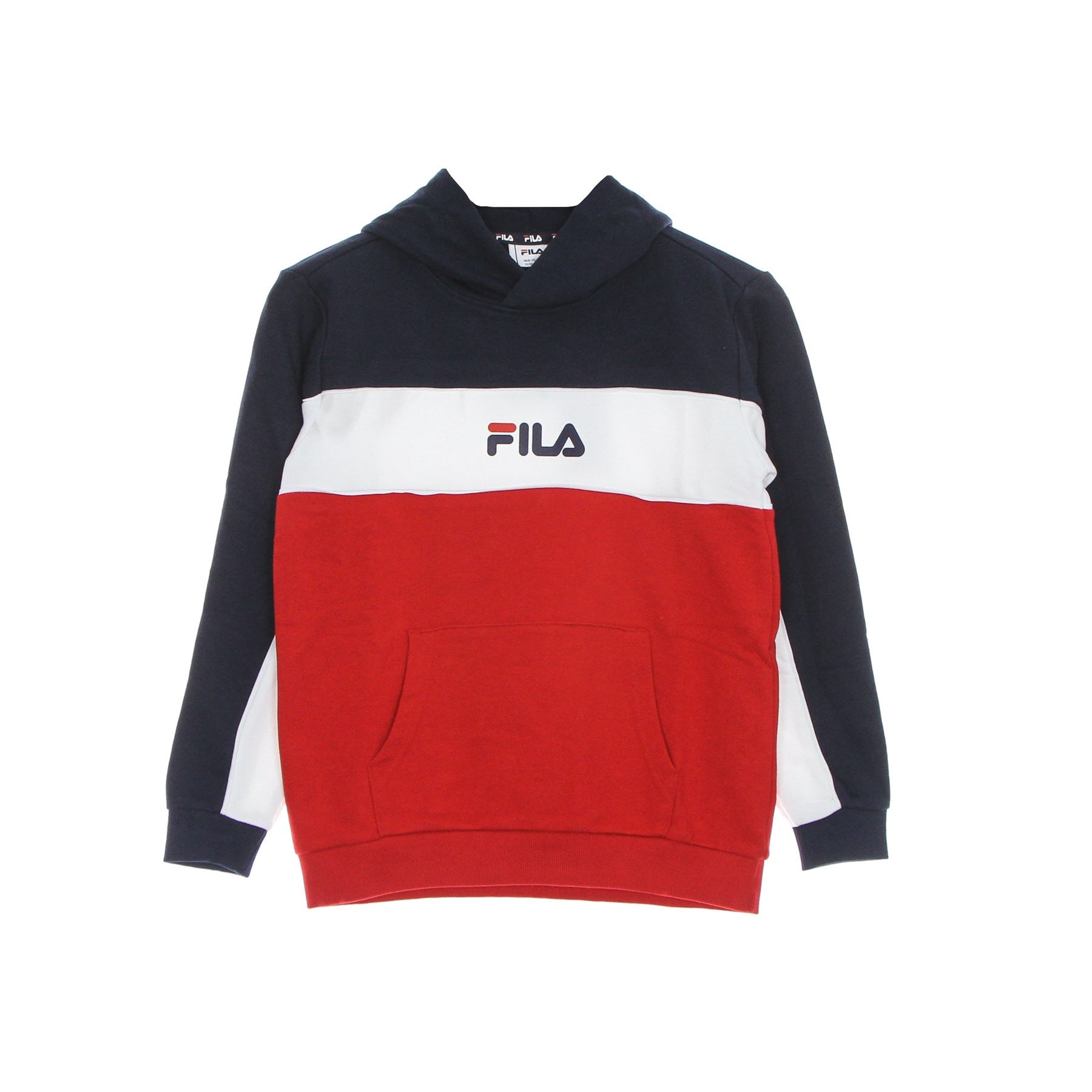 Leichtes Kapuzen-Sweatshirt für Jungen Levi Basic Blocked Hoodie True Red/Black Iris/Bright White