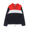 Fila, Felpa Cappuccio Uomo Perry Fleece Half Zip Hoodie, Black Iris/true Red/bright White