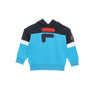 Fila, Felpa Leggera Cappuccio Bambino Daniel Hoodie, Black Iris/scuba Blue/bright White