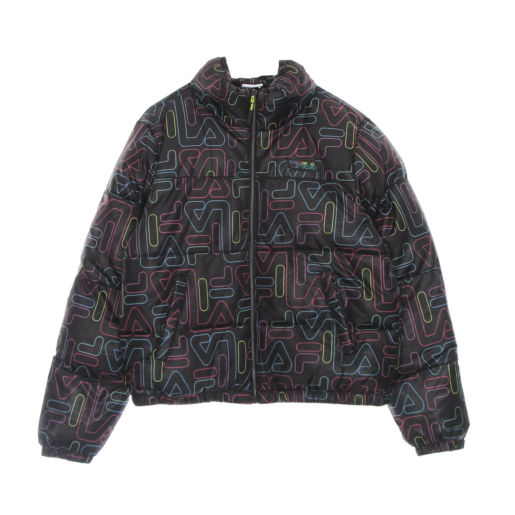 Fila, Piumino Ragazzo Sammi Aop Puffer Jacket, Black