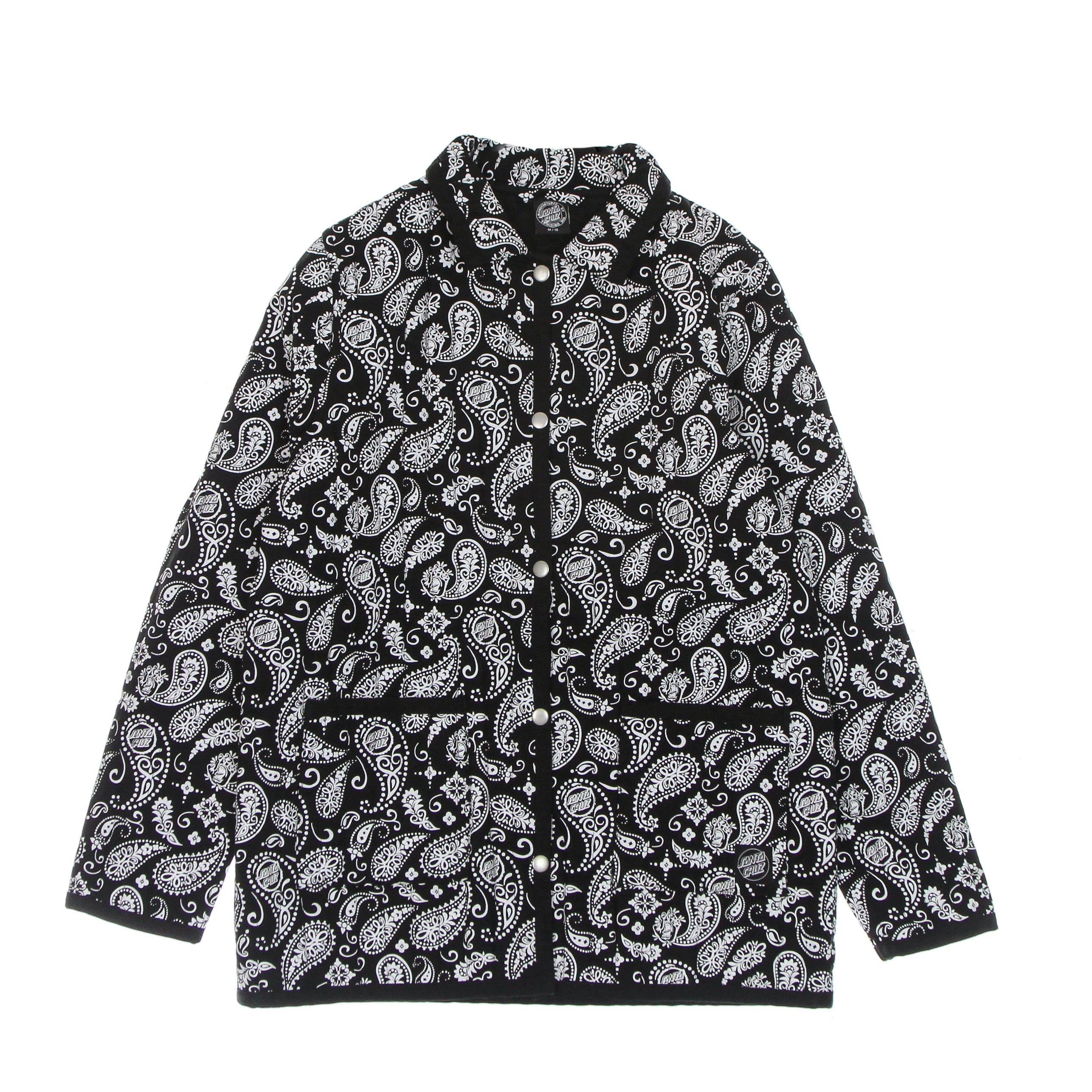 Santa Cruz, Giacca Coach Jacket Donna Screaming Paisley Jacket, Black/white