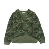 Huf, Felpa Cappuccio Donna Contra Mockneck Po Hoodie, Green Camo