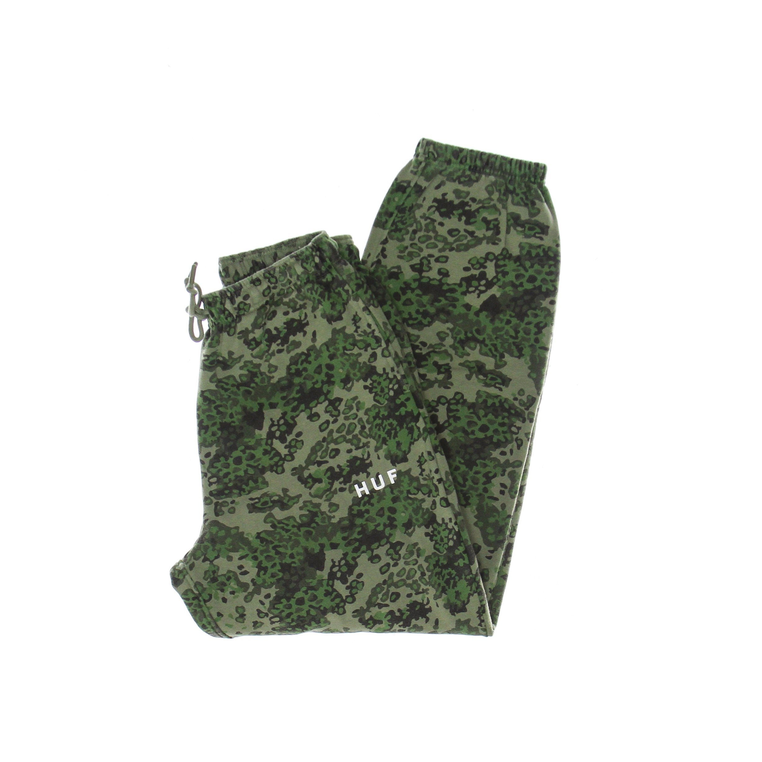 Huf, Pantalone Tuta Felpato Donna Contra Fleece Pant, Green Camo