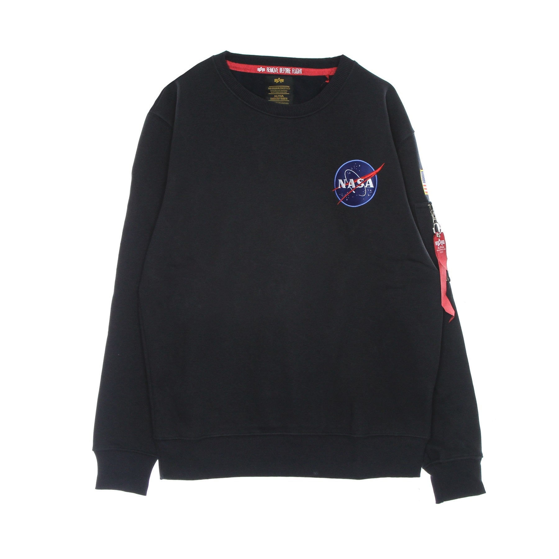 Alpha Industries, Felpa Girocollo Uomo Space Shuttle Sweater, Rep. Blue
