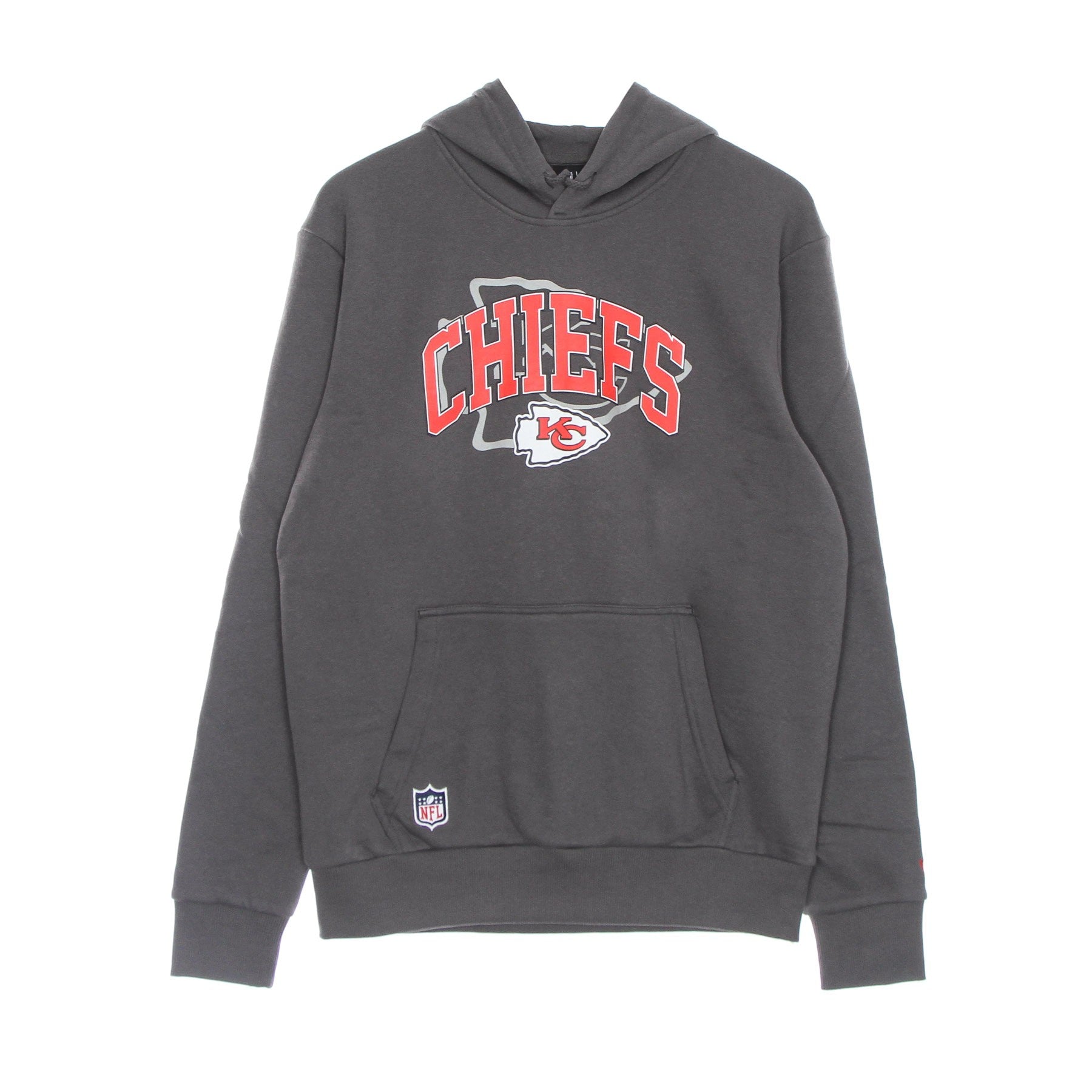 New Era, Felpa Cappuccio Uomo Nfl Team Shadow Po Hoodie Kanchi, Graphite/original Team Colors