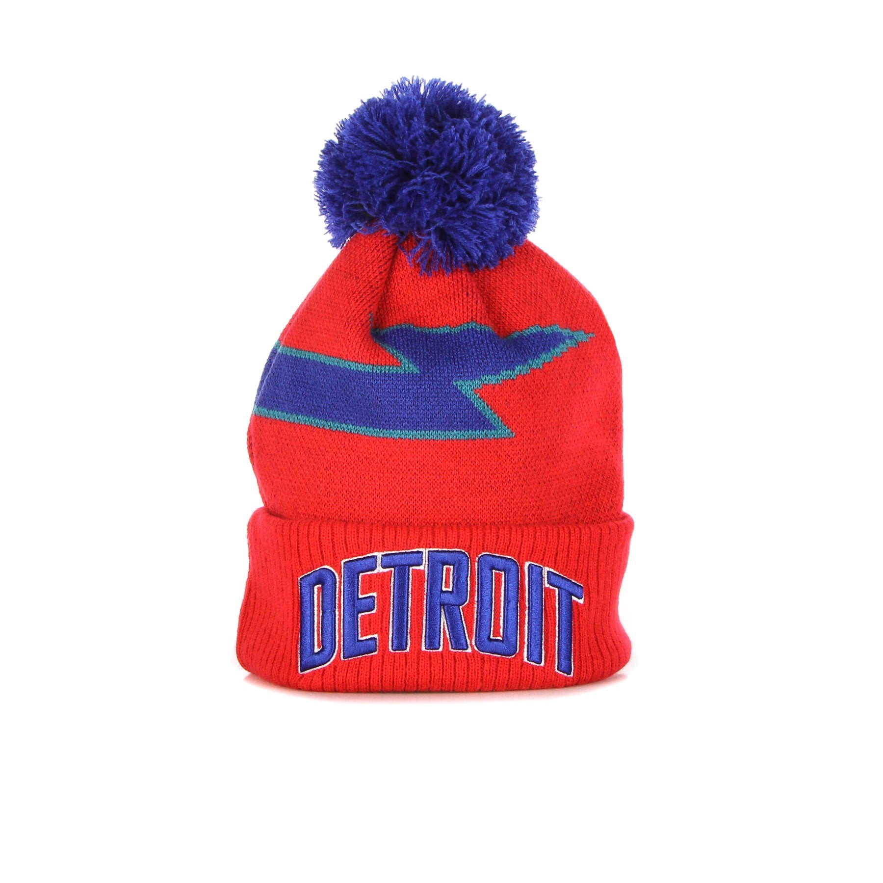 New Era, Cappello Pom Pom Uomo Nba City Off Knit Detpis, Original Team Colors