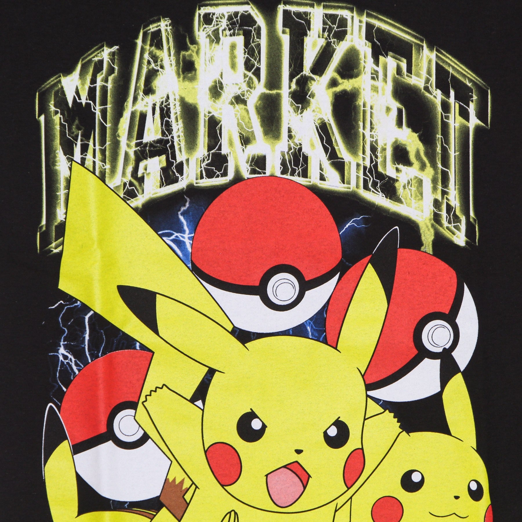 Market, Maglietta Uomo Pikachu Electric Shock Tee X Pokemon, 