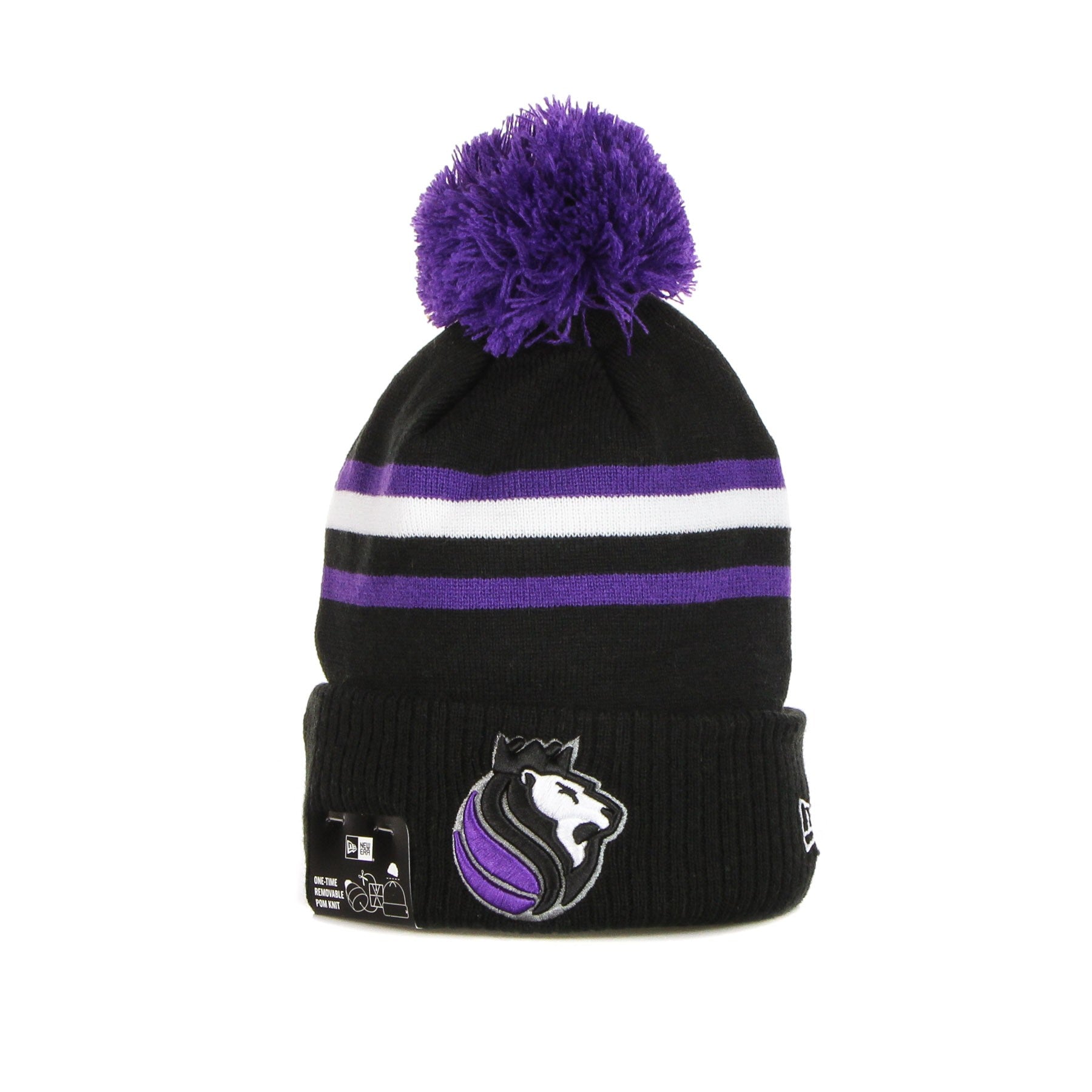 New Era, Cappello Pom Pom Uomo Nba City Off Knit Sackin, Original Team Colors