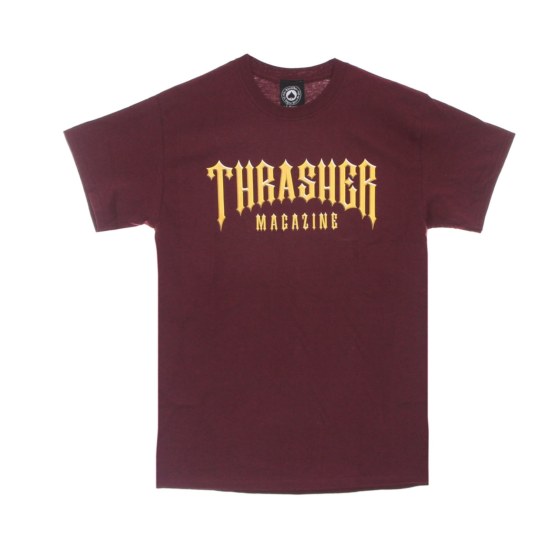 Thrasher, Maglietta Uomo Low Low Logo Tee, Maroon