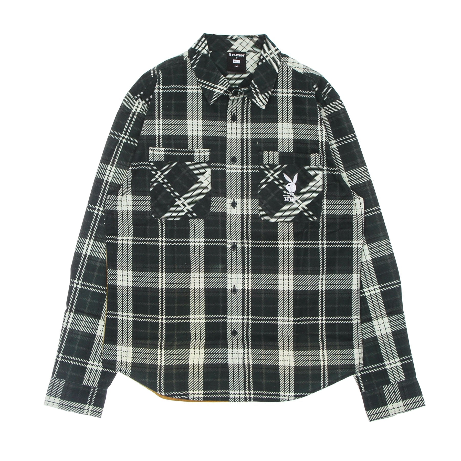 Huf, Camicia Manica Lunga Uomo Monarch L/s Flannel X Playboy, Black
