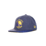 New Era, Cappellino Visiera Piatta Uomo New Era Cap Fitted Nba "golden State Warriors" Team Pu Canvas Darkroyal/yellow, Unico