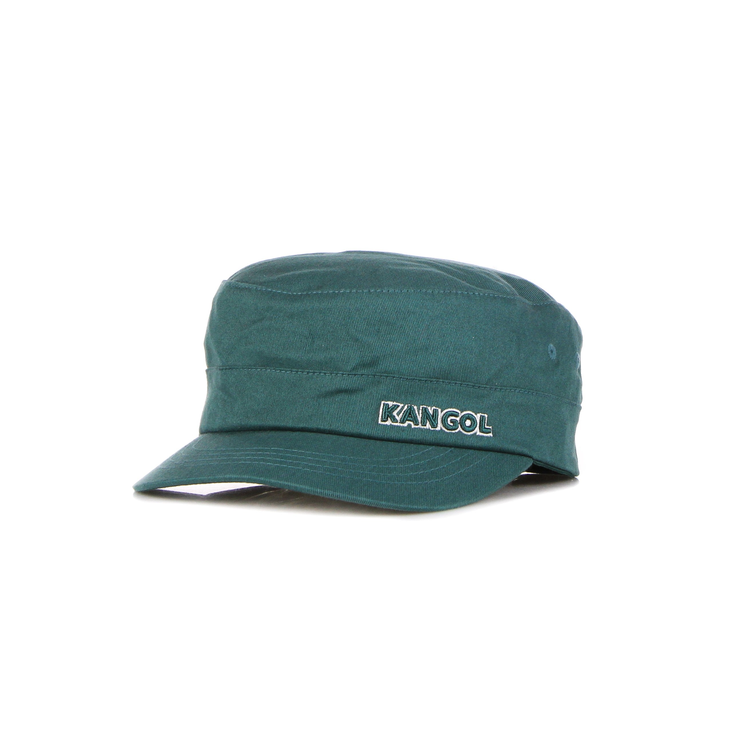 Flat Visor Cap for Men Cotton Twill Army Cap Green