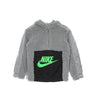 Nike, Felpa Cappuccio Zip Bambino Amplify Sherpa Half Zip, Light Smoke Grey