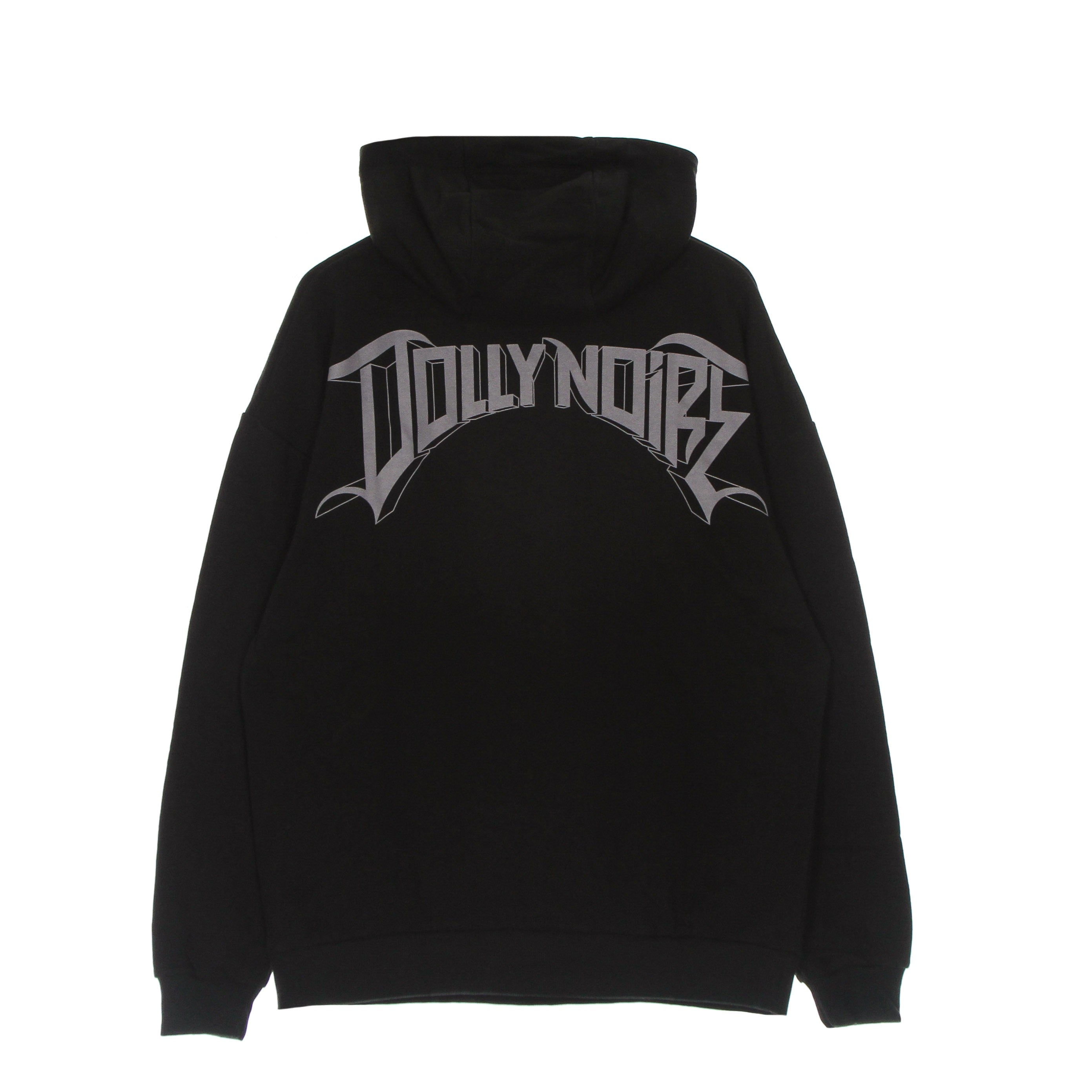Dolly Noire, Felpa Leggera Cappuccio Uomo Lettering 3d Hoodie Over, Black