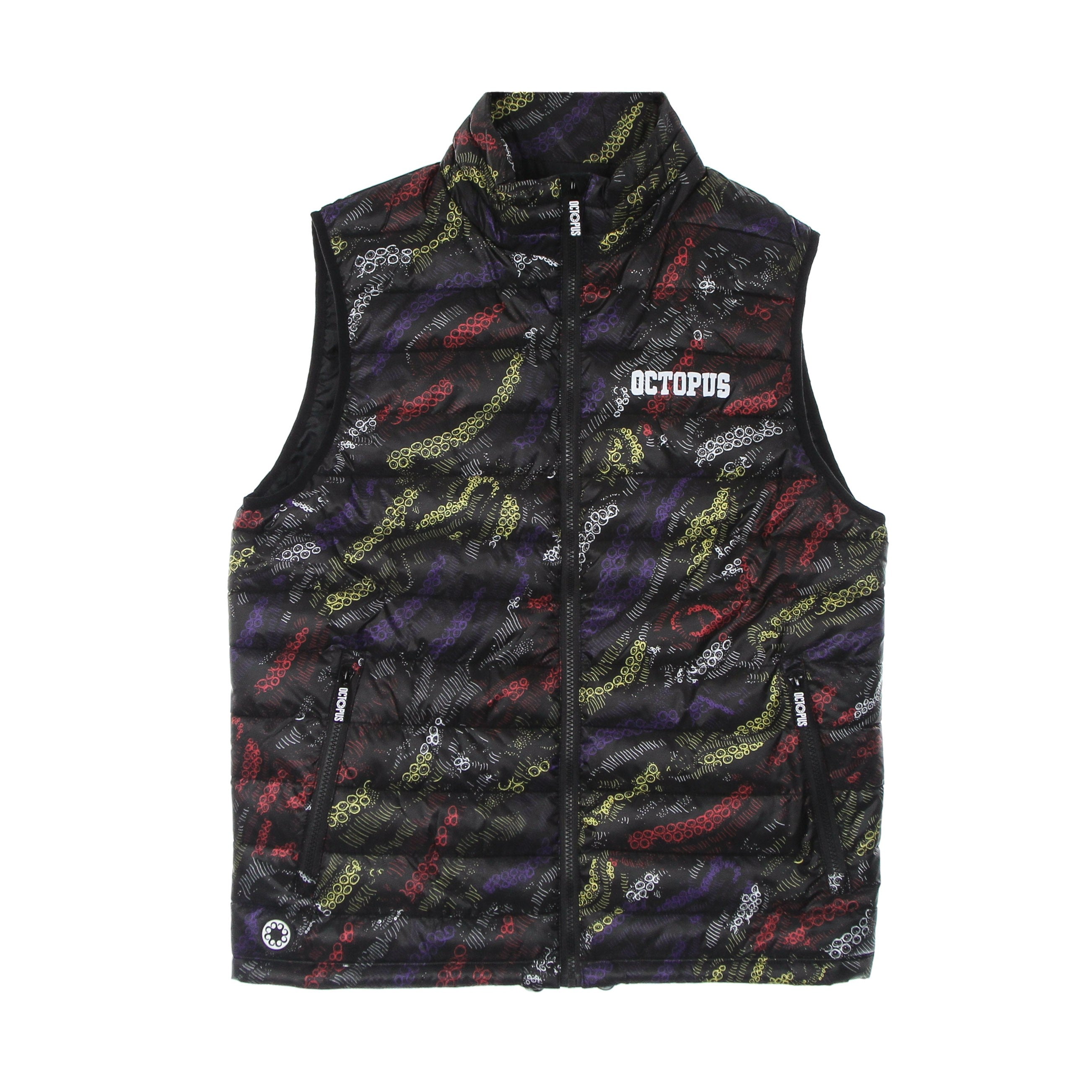 Octopus, Piumino Smanicato Uomo Deco Down Vest, Black
