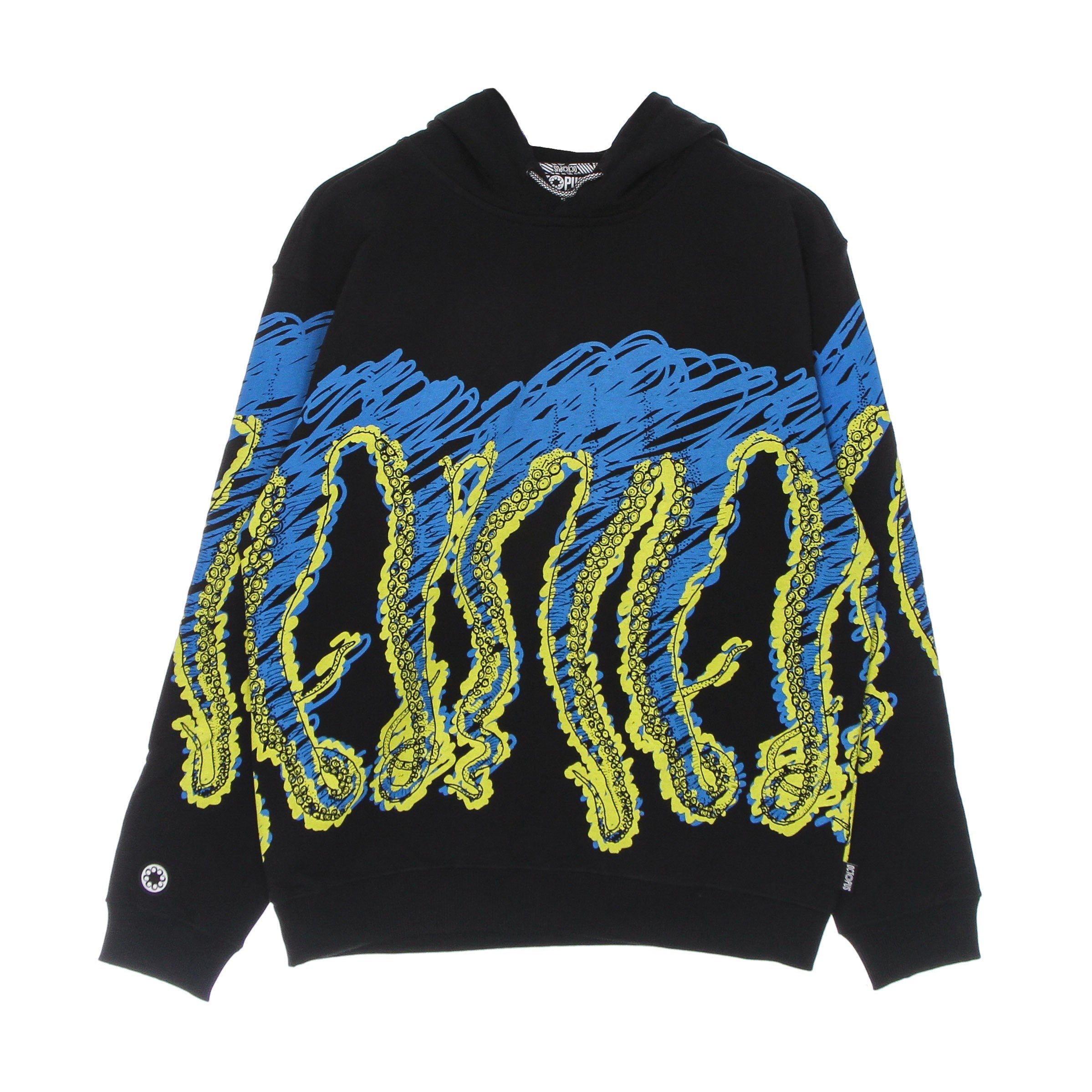 Octopus, Felpa Leggera Cappuccio Uomo Draft Hoodie, Black