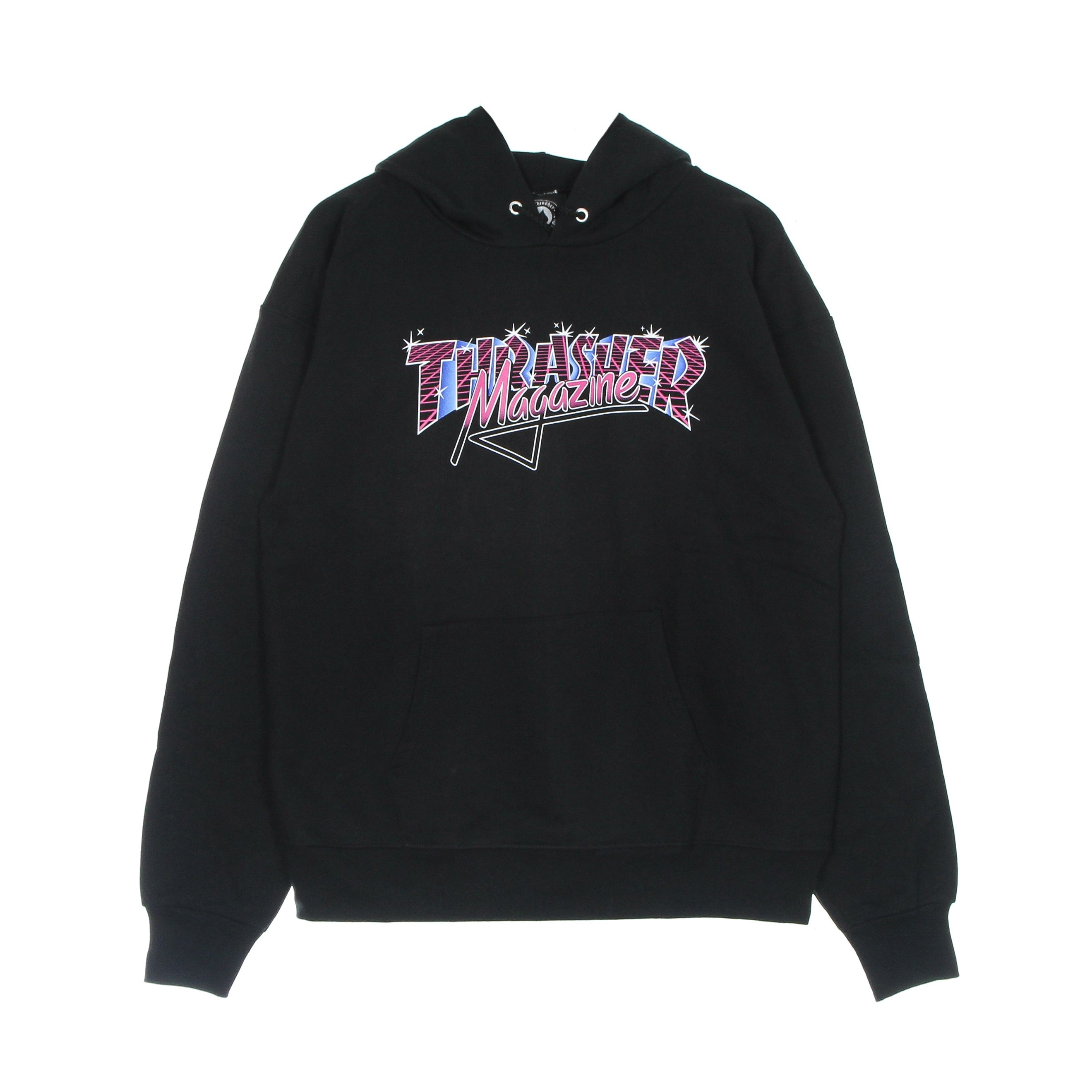 Thrasher, Felpa Cappuccio Uomo Vice Logo Hood, Black