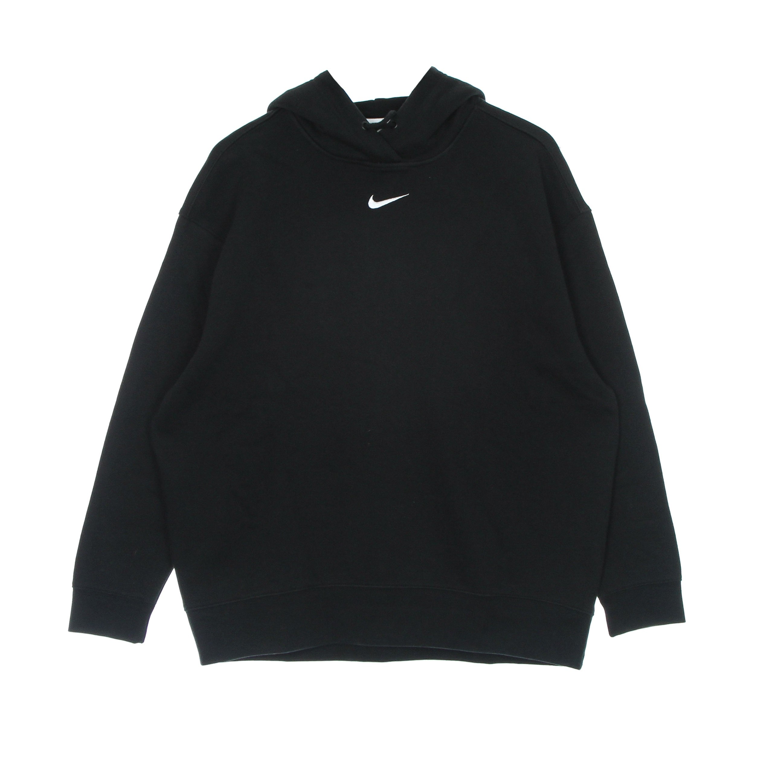 Nike, Felpa Cappuccio Donna Essential Collection Fleece Hoodie, Black/white