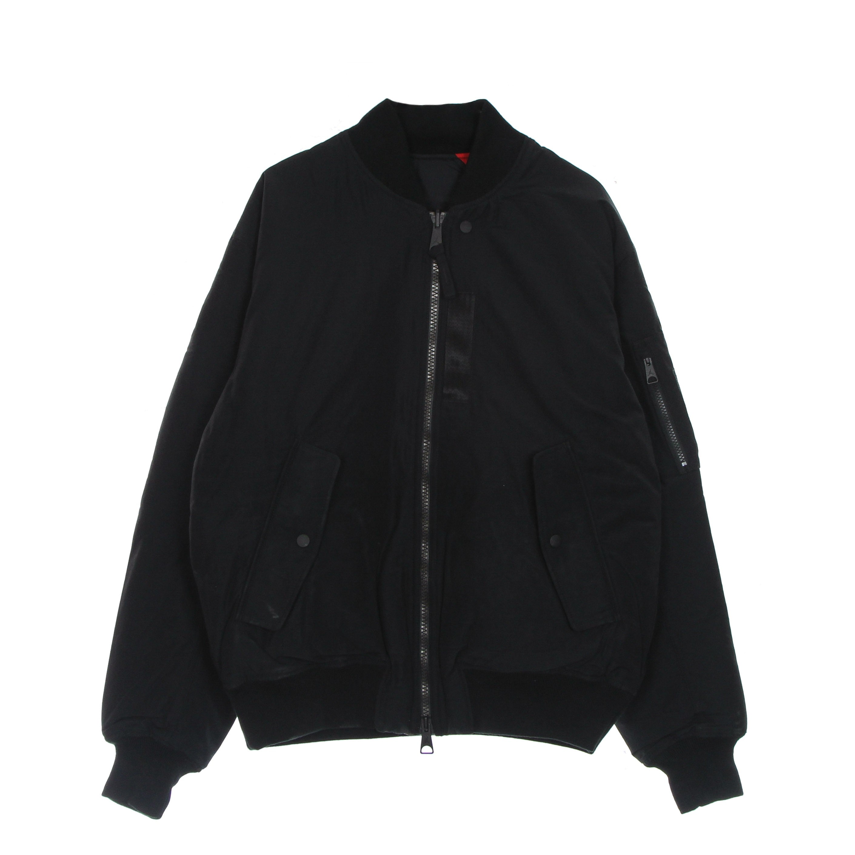 Jordan, Giubbotto Uomo Essential Statement Ma-1 Jacket, Black/gym Red