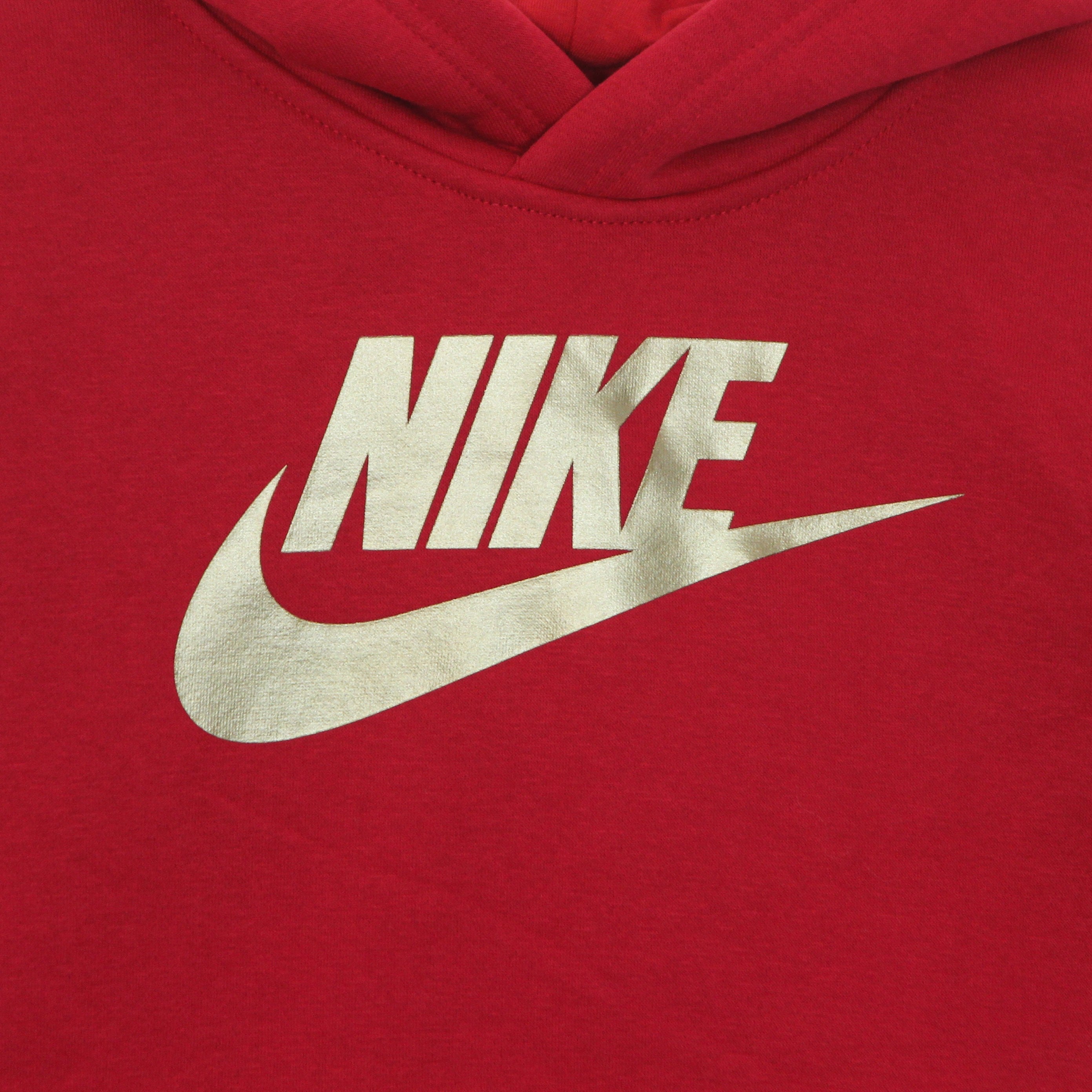 Nike, Felpa Cappuccio Bambino Metallic Hybrid Gifting Hoodie, 