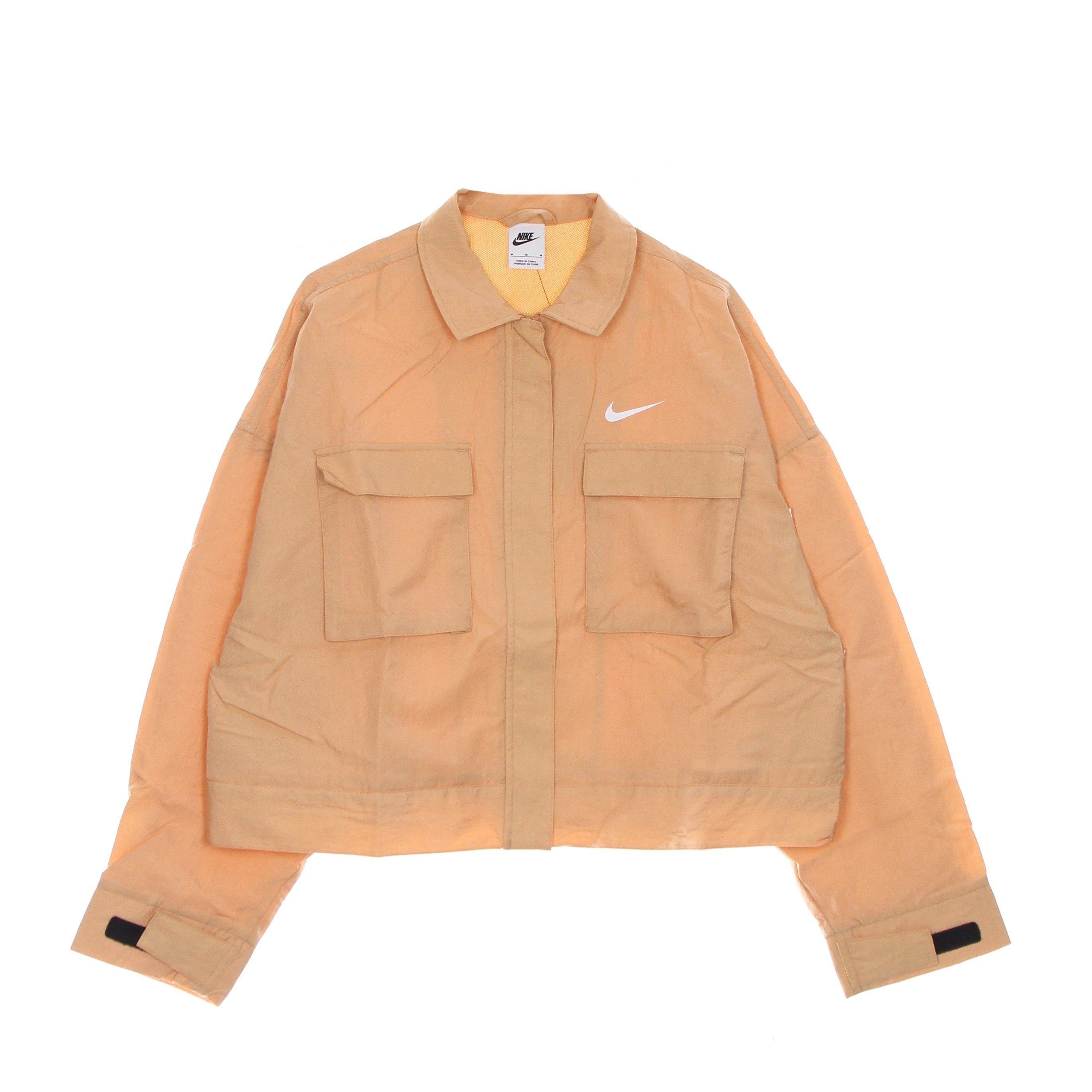 Nike, Giubbotto Donna Essential Woven Field Jacket, Harvest Moon/white
