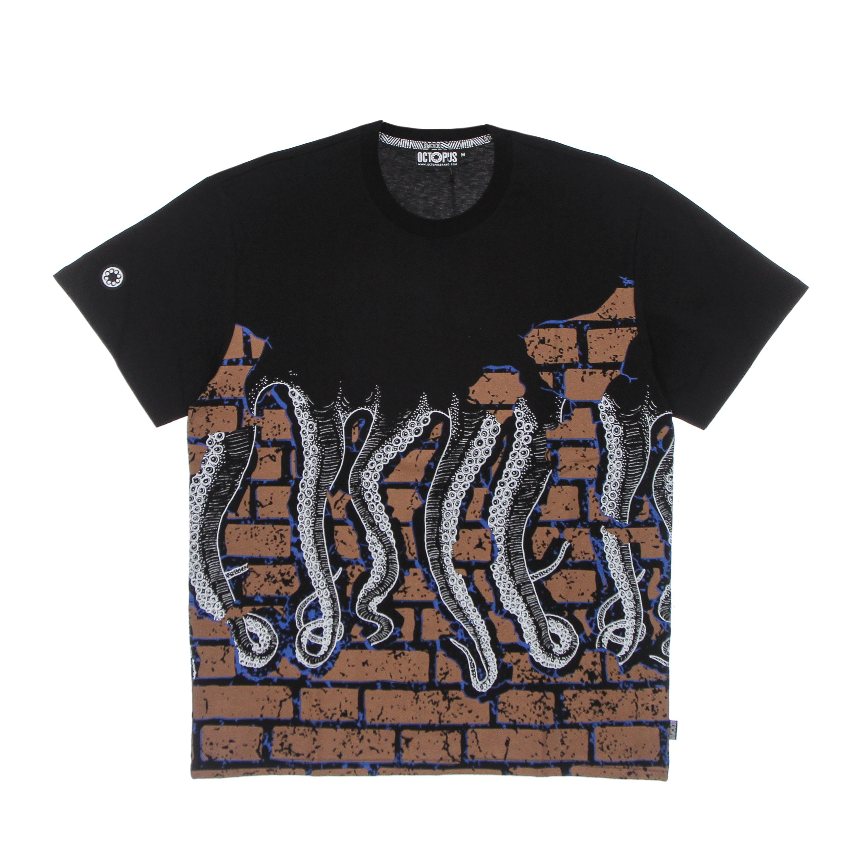 Octopus, Maglietta Uomo Bricks Tee, Black