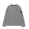 Nike, Felpa Leggera Girocollo Uomo Sportswear Tech Fleece, Dk Grey Heather/black