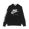 Nike, Felpa Cappuccio Uomo Air Basketball Pullover Hoodie, Black/light Bone