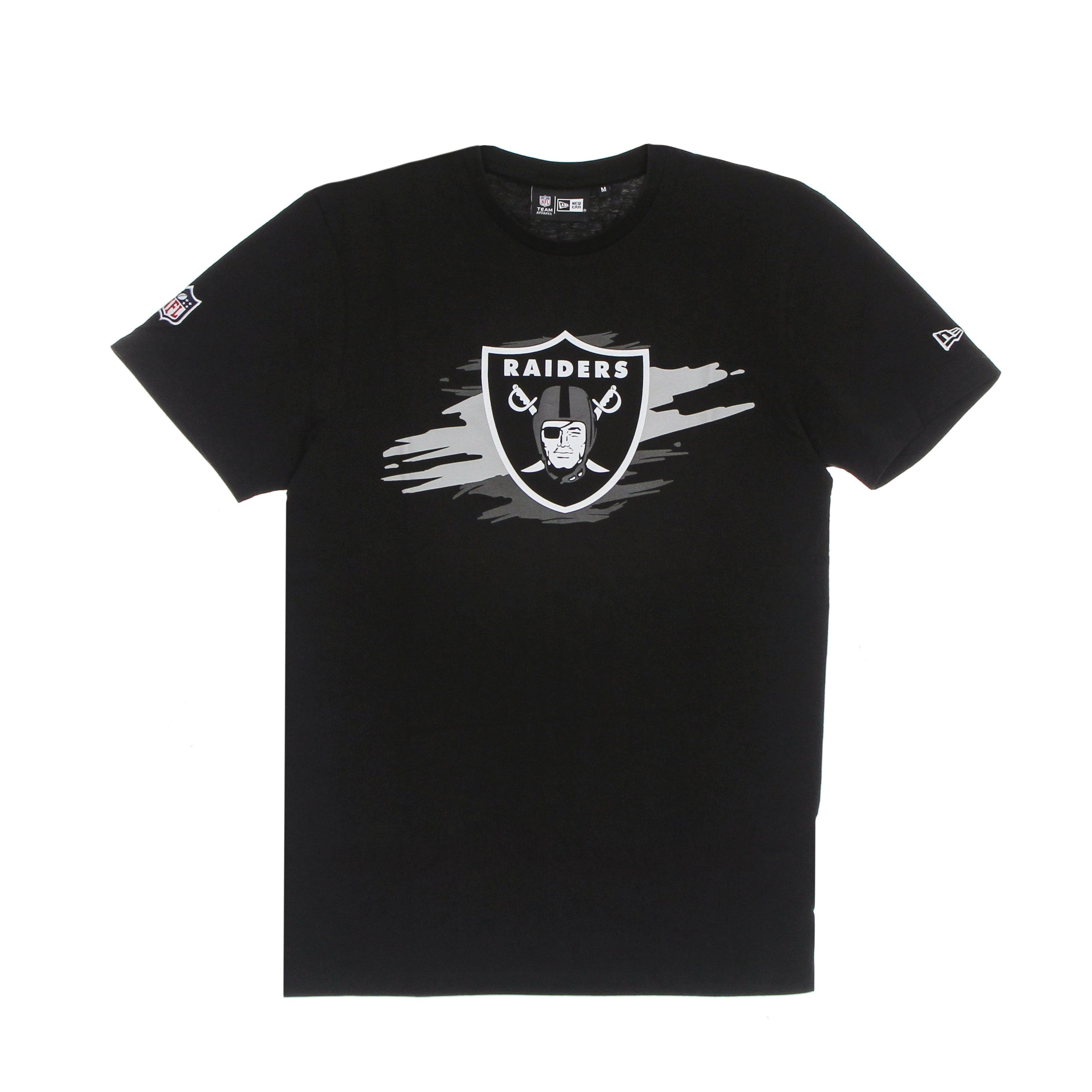 New Era, Maglietta Uomo Nfl Tear Logo Tee Lasrai, Black/gray