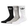Adidas, Calza Media Uomo Cushioned Trefoil Crew Socks, White/medium Grey Heather/black