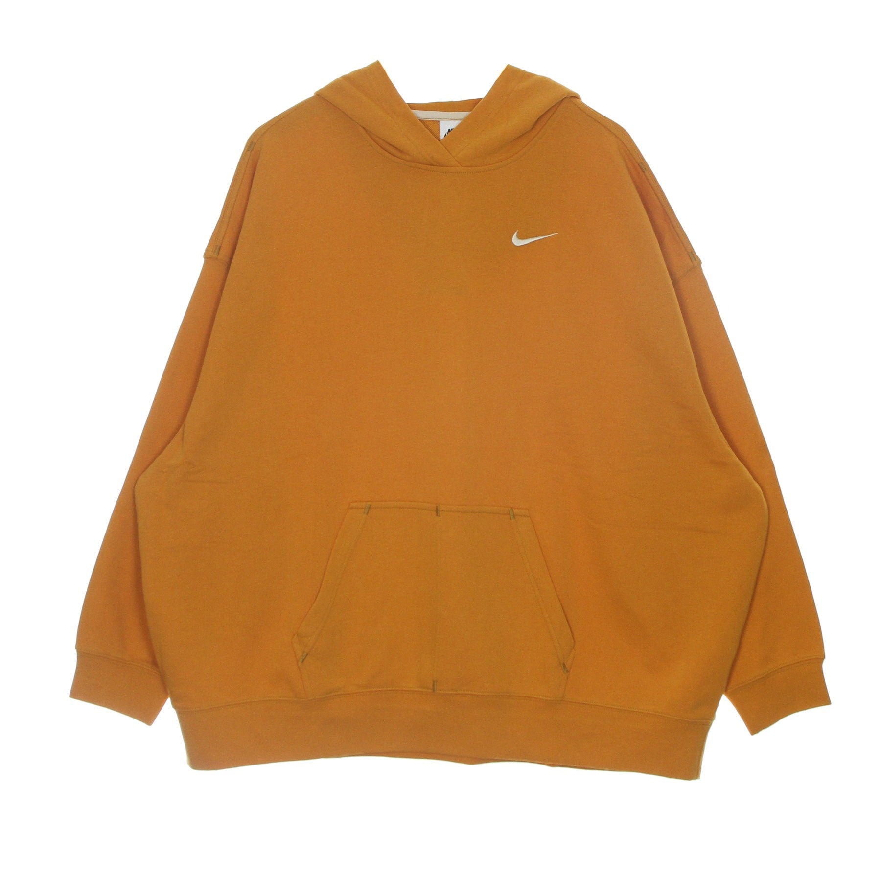 Nike, Felpa Leggera Cappuccio Donna Sportswear Swoosh Fleece Hoodie, Light Curry/pearl White/desert Ochre