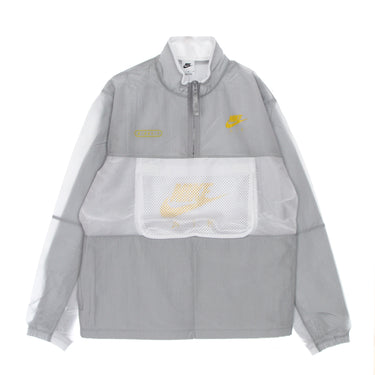 Nike, Giacca A Vento Infilabile Uomo Air Woven Lined Jacket, Lt Smoke Grey/white/vivid Sulfur