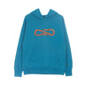 Propaganda, Felpa Leggera Cappuccio Uomo Logo Flame Hoodie, Turquoise