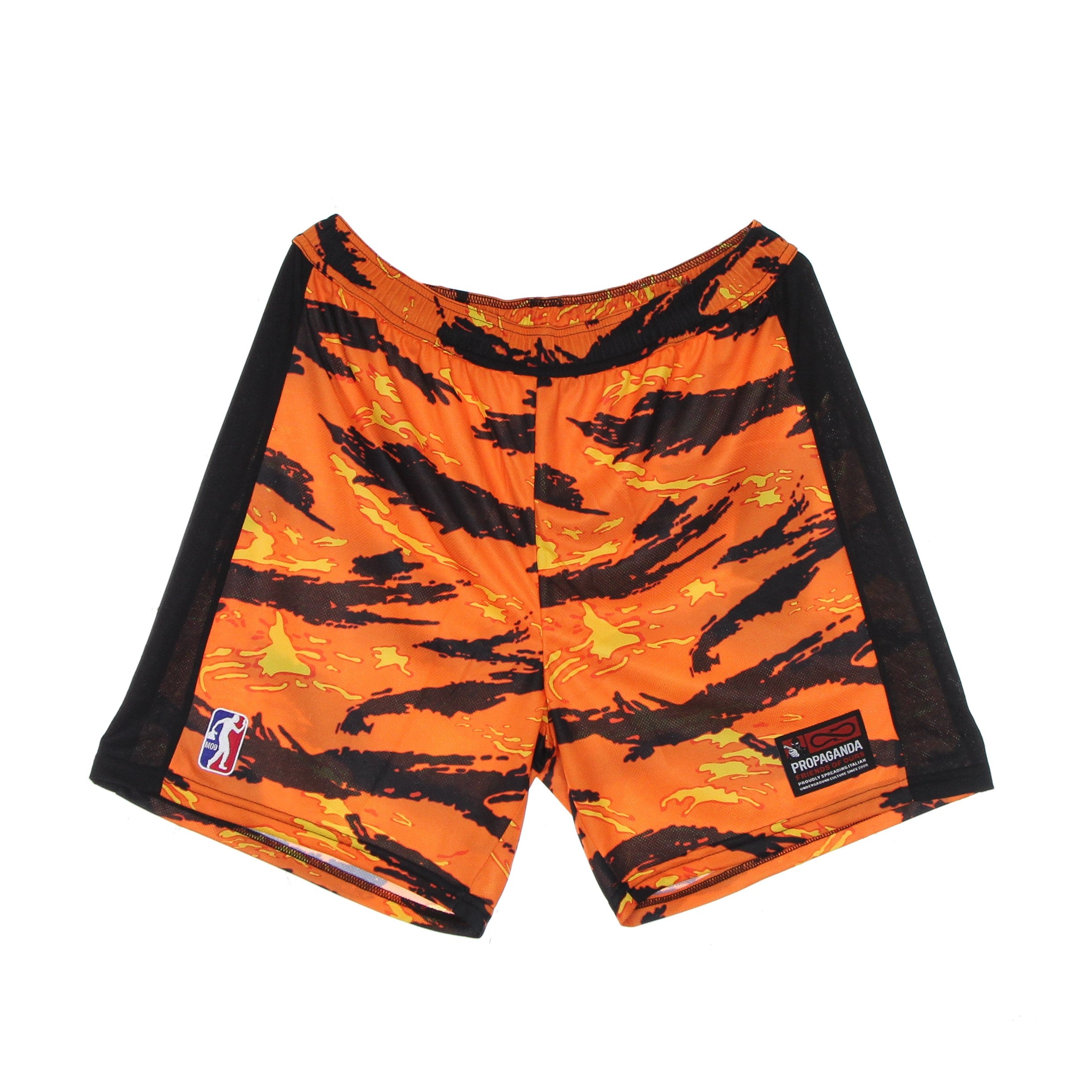 Propaganda, Pantaloncino Tipo Basket Uomo Tiger Camo Basket Short, Orange