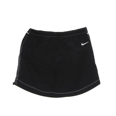 Nike, Gonna Corta Donna Swoosh Woven Hr Skirt, Black/white/white