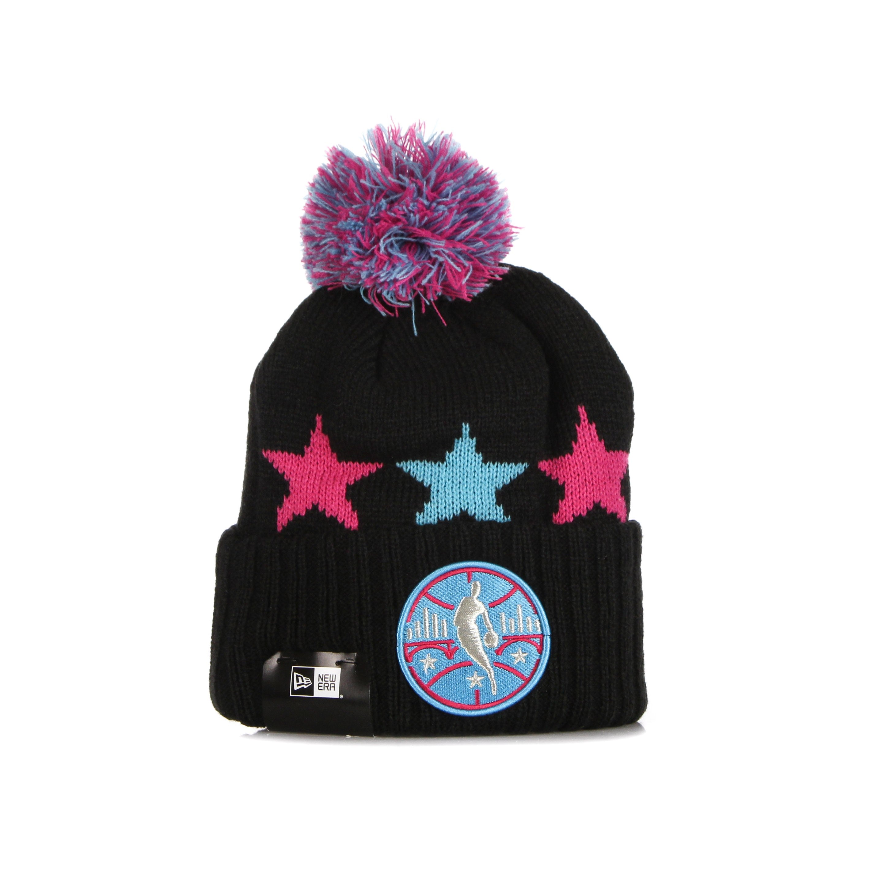 New Era, Cappello Pom Pom Uomo Nba Knit All Star Game Starry D1, Black