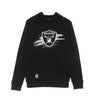New Era, Felpa Cappuccio Uomo Nfl Tear Logo Hoodie Lasrai, Black/grey