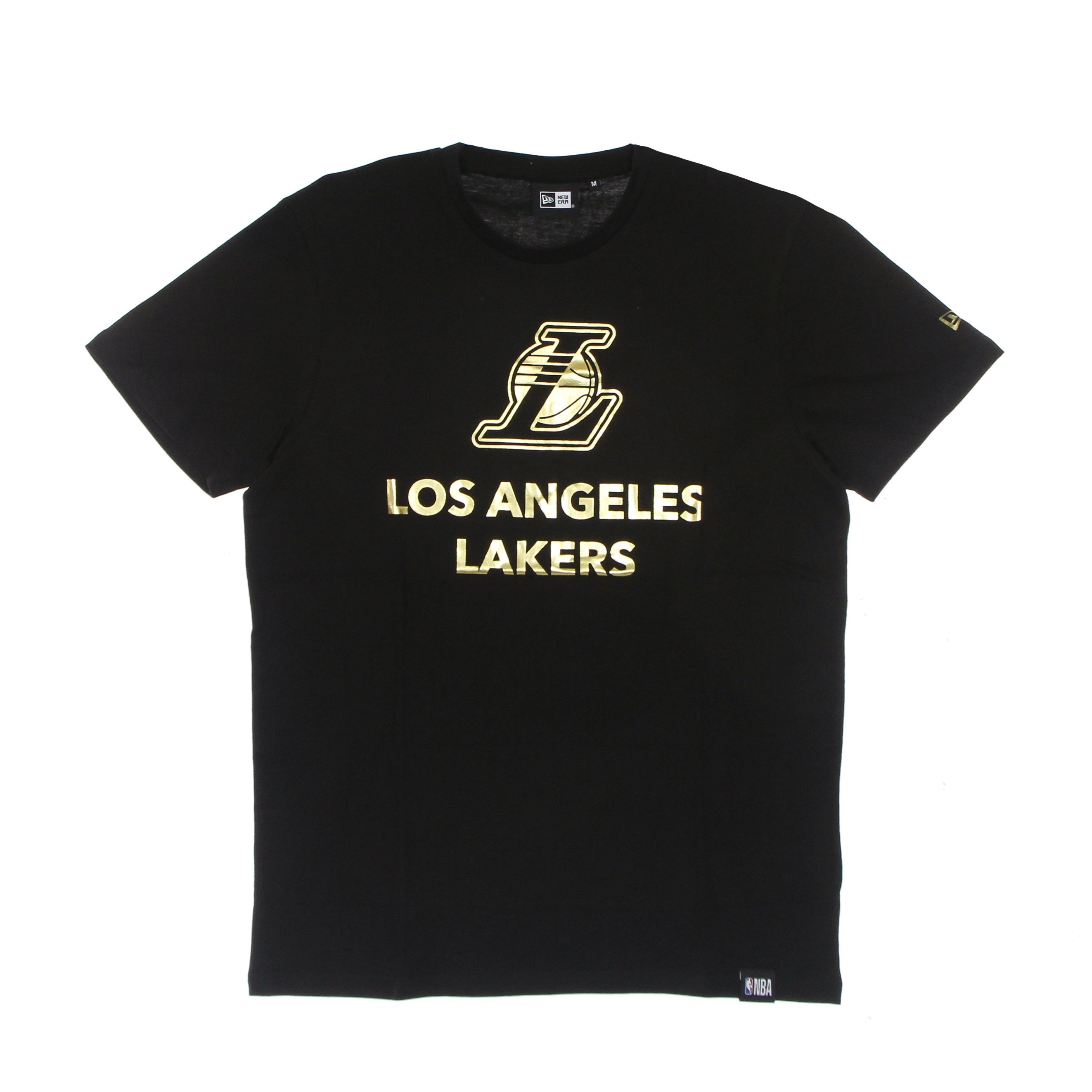 New Era, Maglietta Uomo Nba Black And Gold Metallic Tee Loslak, Black/gold