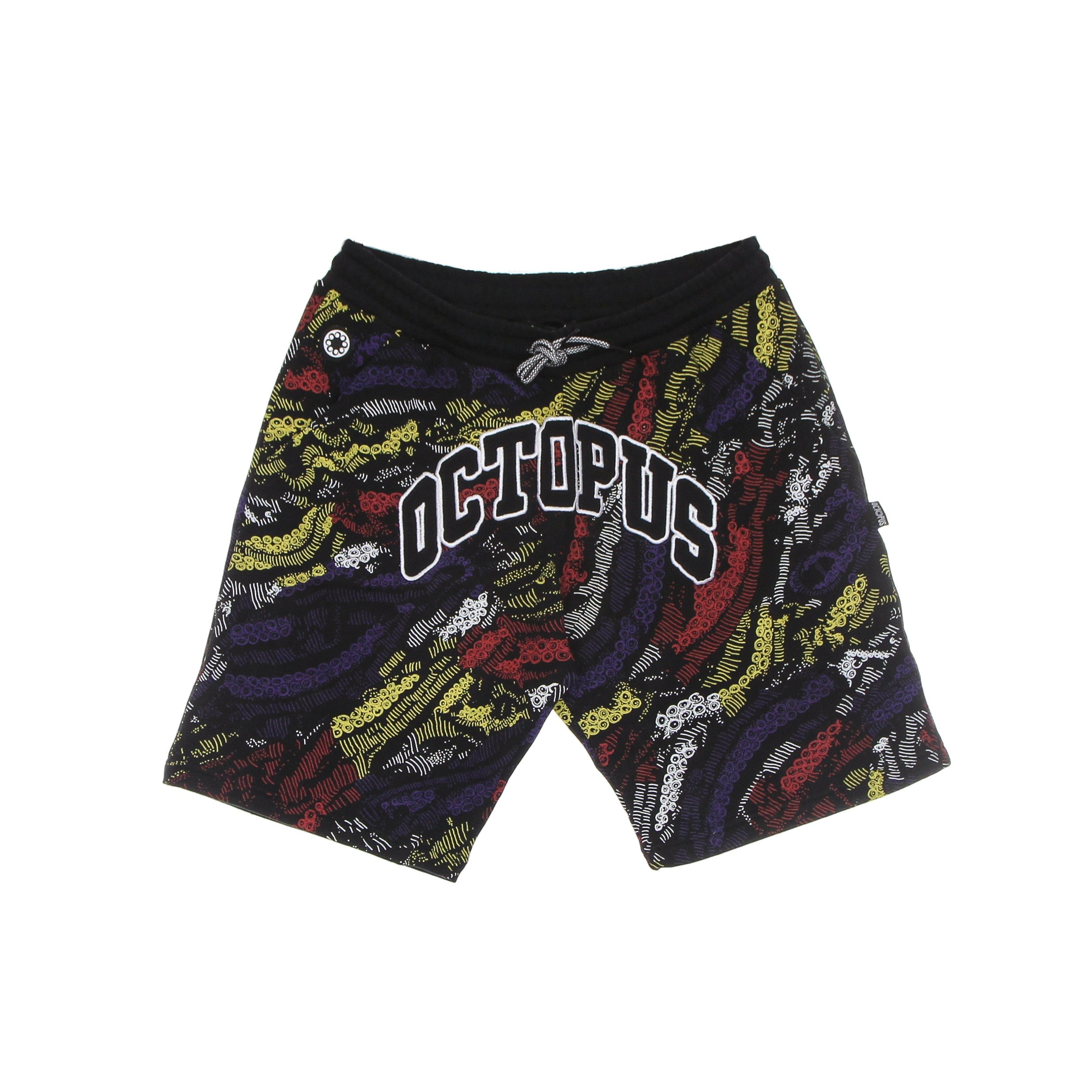 Octopus, Pantalone Corto Tuta Uomo Deco Sweatshort, Black